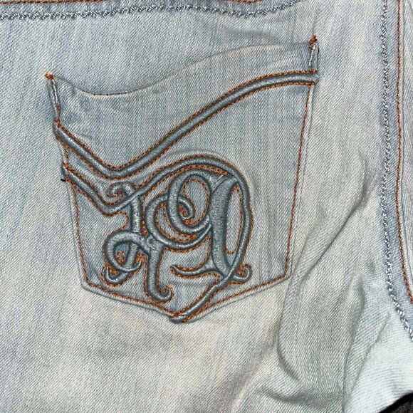 PARIS HILTON "That's Hot" HIP HUGGER LOW RISE BIG BELL LIGHT WASH Y2K JEANS - 28 - Picture 9 of 15